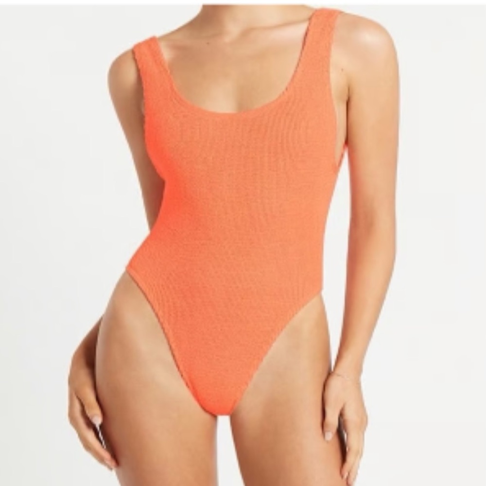 bond-eye Orange Women Swim One Piece